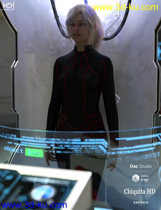 Chiquita HD For Genesis 8 Female模型的图片16