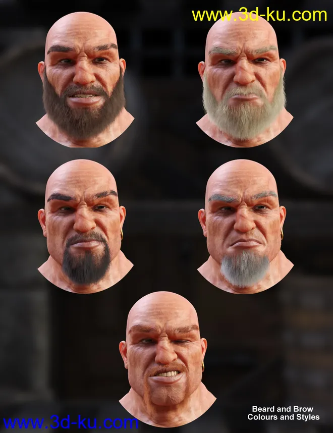 Cromwell for Genesis 8 Male with dForce Hair模型的图片6