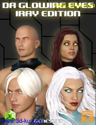 3D打印模型DA Glowing Eyes Iray Edition for Genesis 3的图片