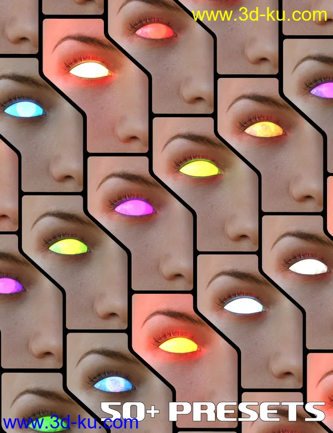 DA Glowing Eyes Iray Edition for Genesis 3模型的图片2