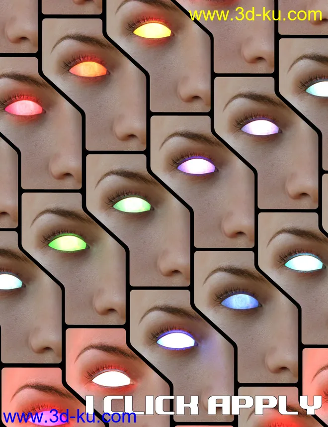 DA Glowing Eyes Iray Edition for Genesis 3模型的图片3