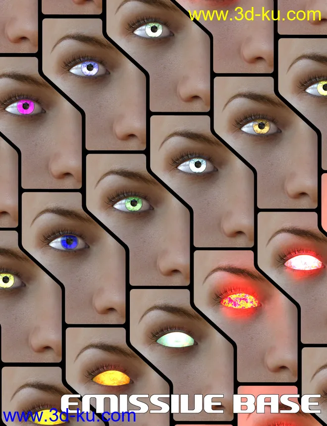DA Glowing Eyes Iray Edition for Genesis 3模型的图片4