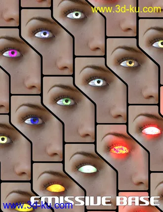 3D打印模型DA Glowing Eyes Iray Edition for Genesis 3的图片