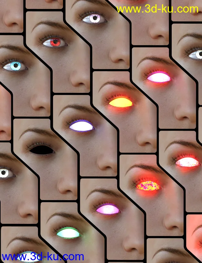 DA Glowing Eyes Iray Edition for Genesis 3模型的图片5