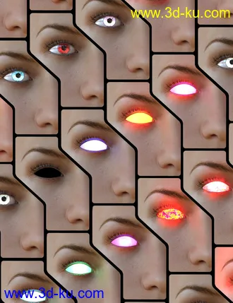 3D打印模型DA Glowing Eyes Iray Edition for Genesis 3的图片