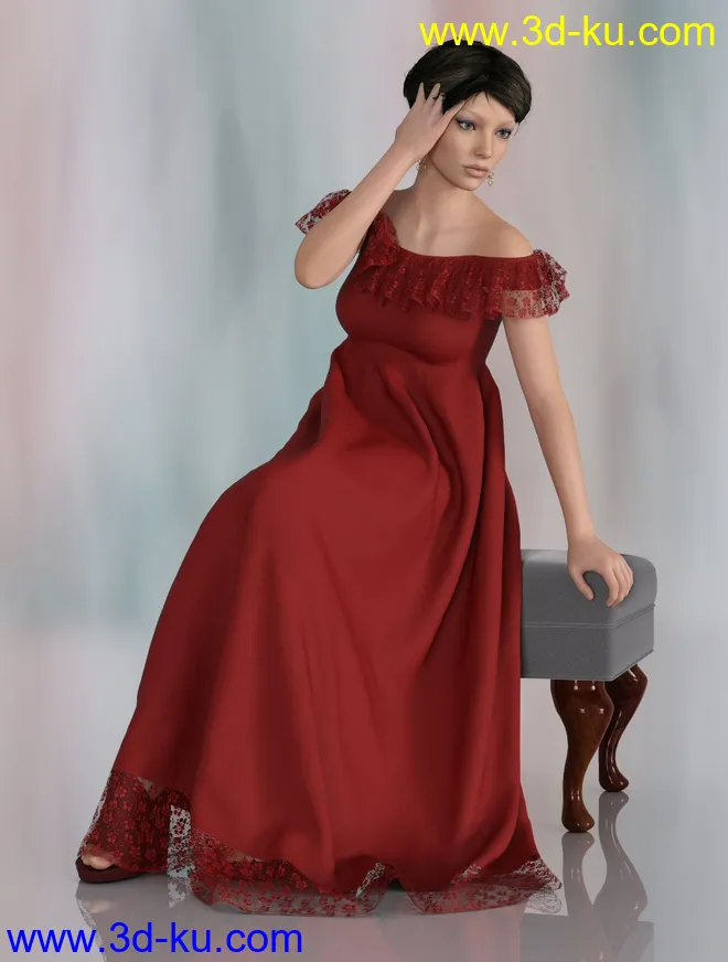 dForce - Regency Frills for G8F模型的图片1