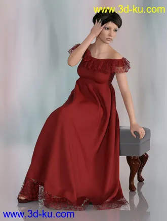 3D打印模型dForce - Regency Frills for G8F的图片