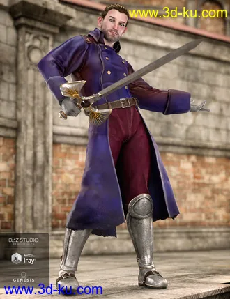 3D打印模型dForce Adventurer Knight Textures的图片