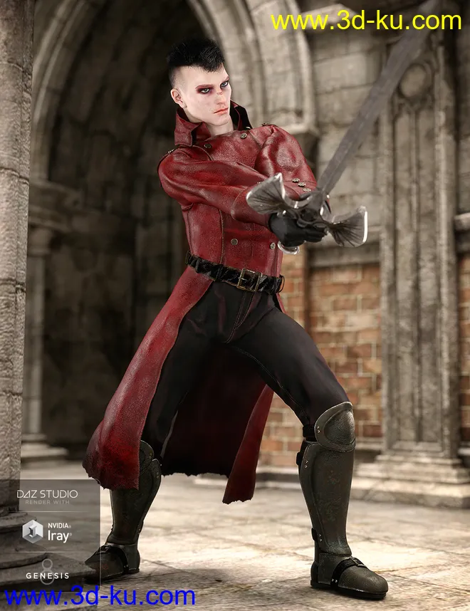 dForce Adventurer Knight Textures模型的图片2