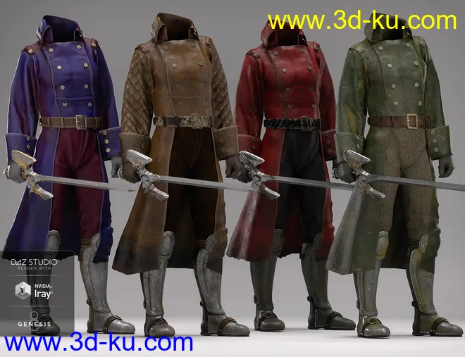 dForce Adventurer Knight Textures模型的图片5