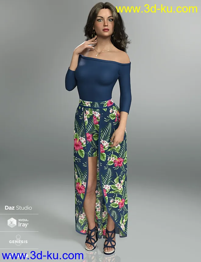 dForce Aimee Lynn Outfit for Genesis 8 Female(s)模型的图片6