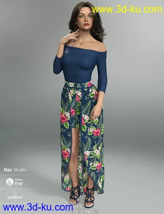 3D打印模型dForce Aimee Lynn Outfit for Genesis 8 Female(s)的图片