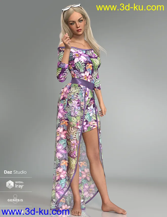 dForce Aimee Lynn Outfit for Genesis 8 Female(s)模型的图片8