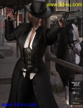 3D打印模型dForce Bang Bang Jackie Outfit for Genesis 8 Female(s)的图片