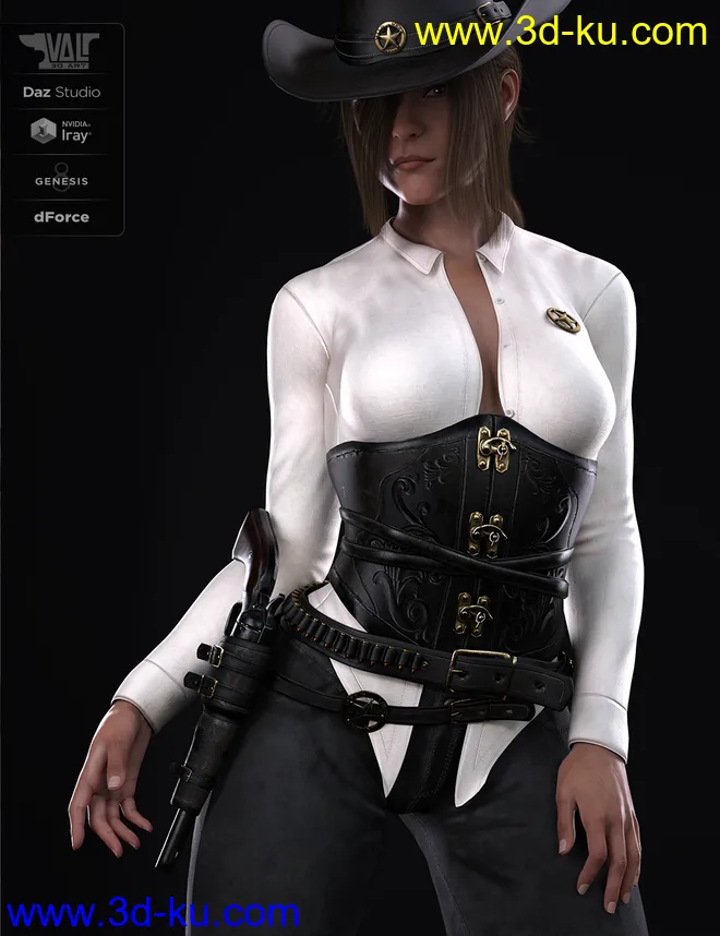 dForce Bang Bang Jackie Outfit for Genesis 8 Female(s)模型的图片4