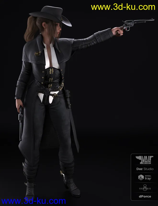 dForce Bang Bang Jackie Outfit for Genesis 8 Female(s)模型的图片5