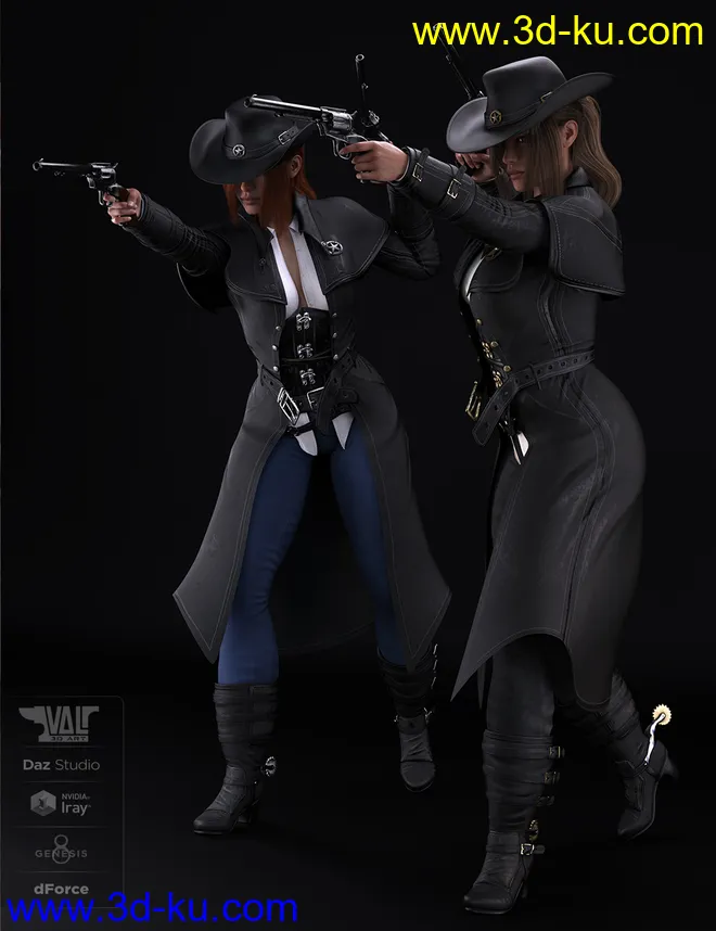 dForce Bang Bang Jackie Outfit for Genesis 8 Female(s)模型的图片8