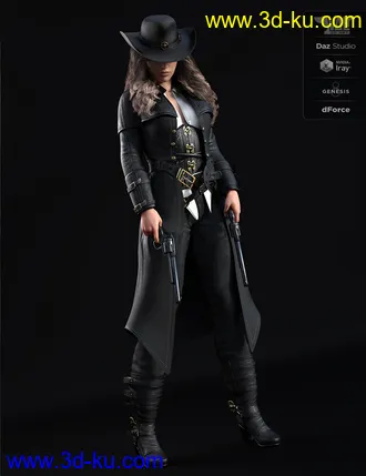 3D打印模型dForce Bang Bang Jackie Outfit for Genesis 8 Female(s)的图片
