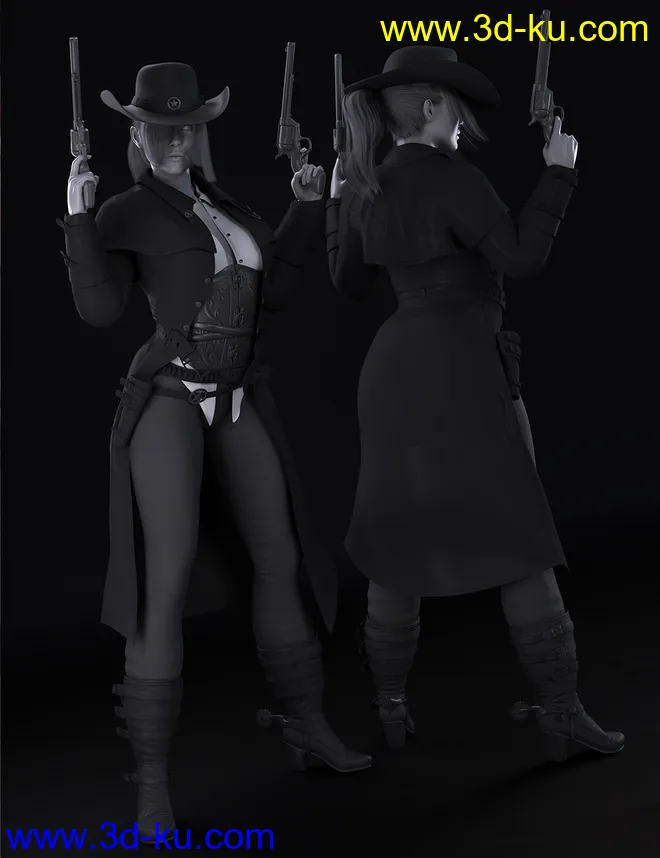 dForce Bang Bang Jackie Outfit for Genesis 8 Female(s)模型的图片14