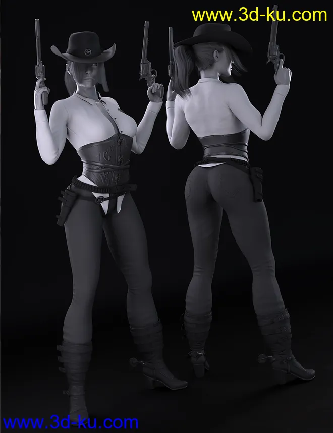 dForce Bang Bang Jackie Outfit for Genesis 8 Female(s)模型的图片15