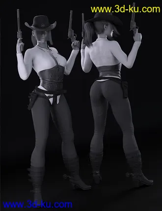 3D打印模型dForce Bang Bang Jackie Outfit for Genesis 8 Female(s)的图片