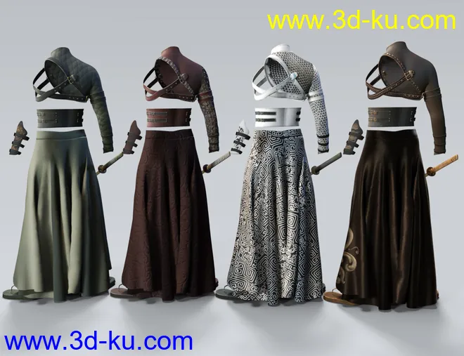 dForce BlackGuard Outfit Textures模型的图片7