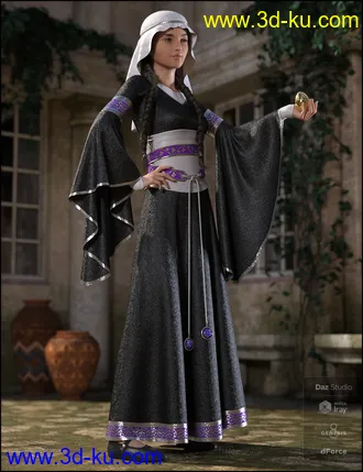3D打印模型dForce Bliaut for Genesis 8 Female(s)的图片
