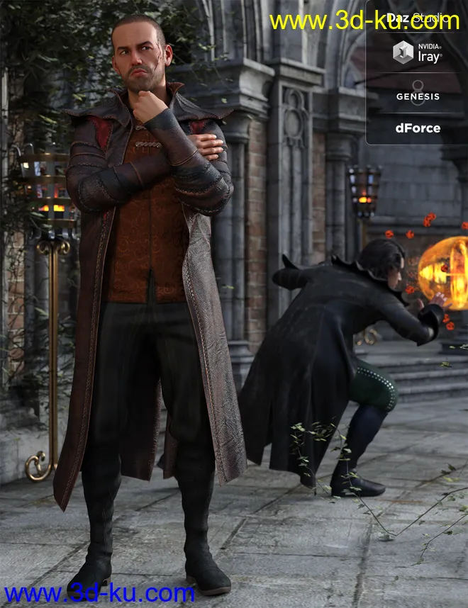 dForce Dragonlord Outfit Textures模型的图片4