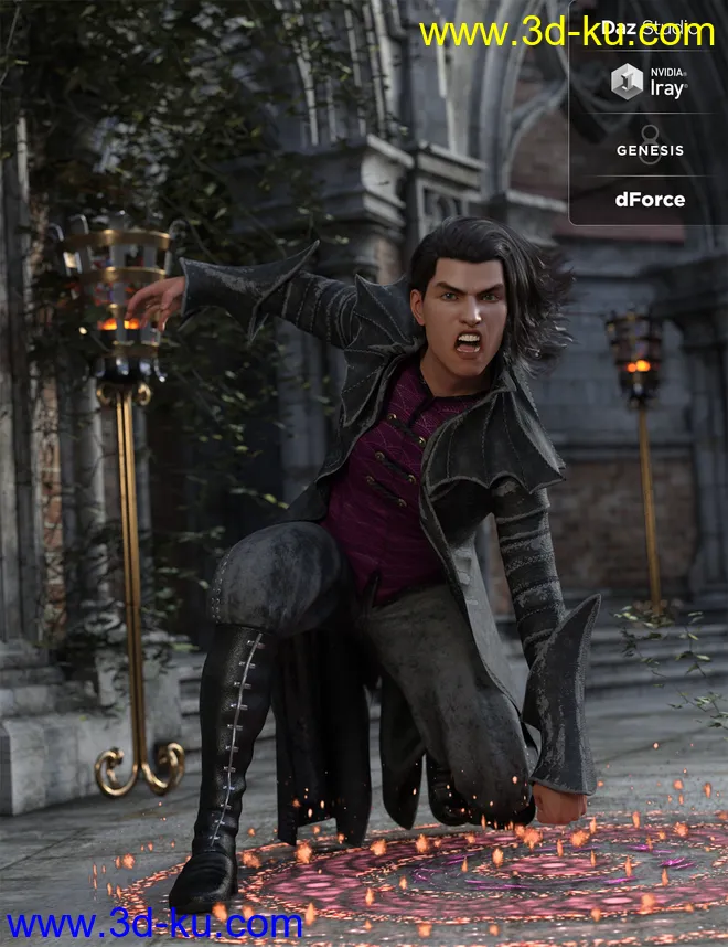 dForce Dragonlord Outfit Textures模型的图片7