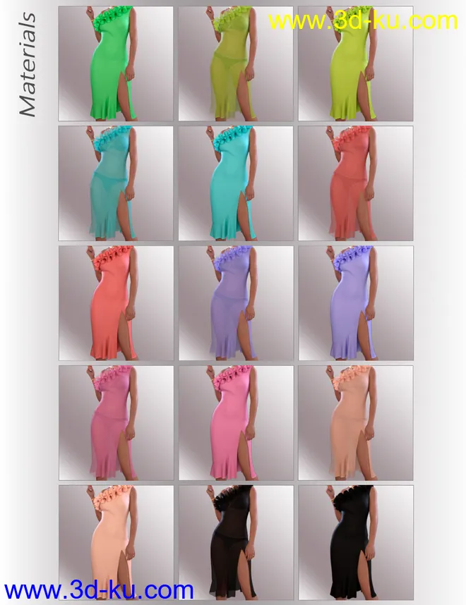 dForce Evening Cocktail Dress Outfit for Genesis 8 Female(s)模型的图片7