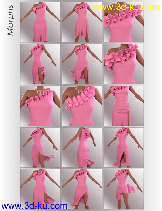 dForce Evening Cocktail Dress Outfit for Genesis 8 Female(s)模型的图片8