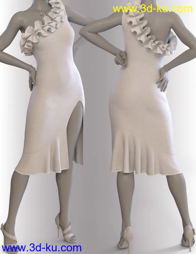 dForce Evening Cocktail Dress Outfit for Genesis 8 Female(s)模型的图片10