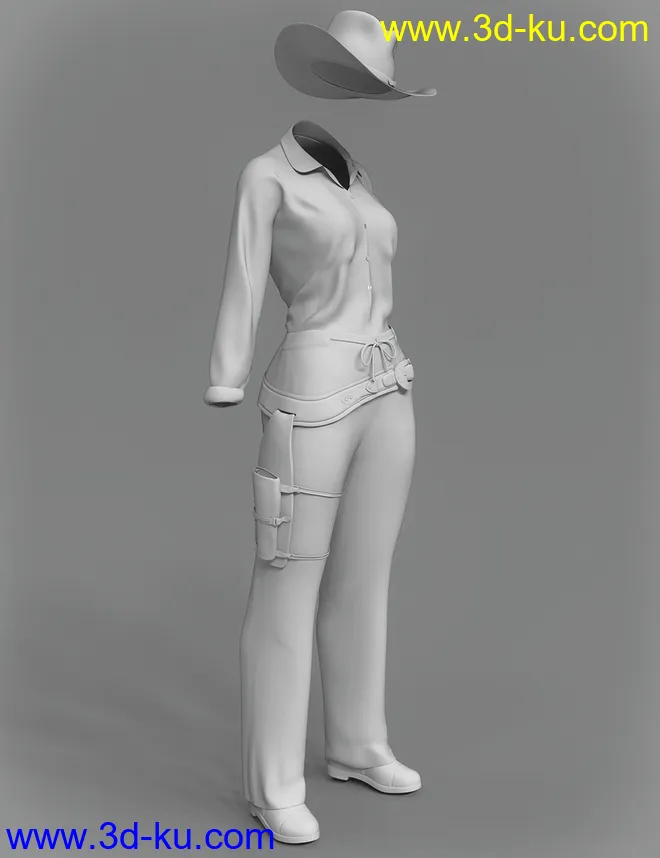 dForce Everyday Cowgirl Outfit for Genesis 8 Female(s)模型的图片5