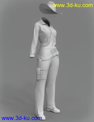 3D打印模型dForce Everyday Cowgirl Outfit for Genesis 8 Female(s)的图片