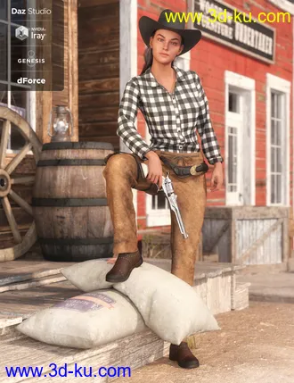 3D打印模型dForce Everyday Cowgirl Textures的图片