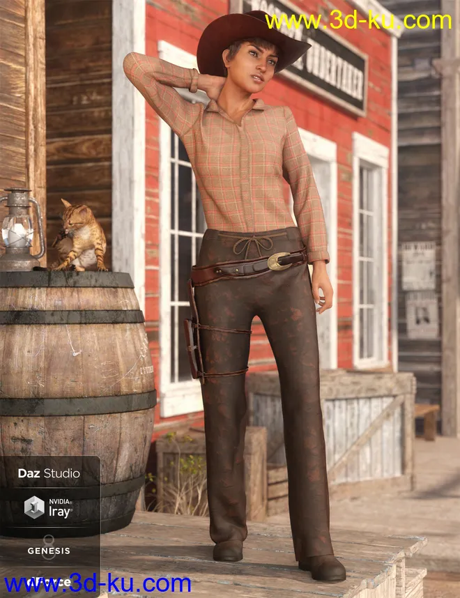 dForce Everyday Cowgirl Textures模型的图片8