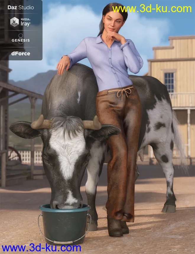 dForce Everyday Cowgirl Textures模型的图片9