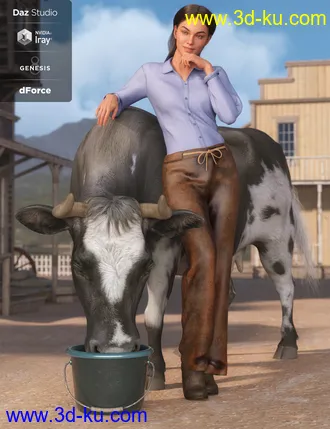 3D打印模型dForce Everyday Cowgirl Textures的图片