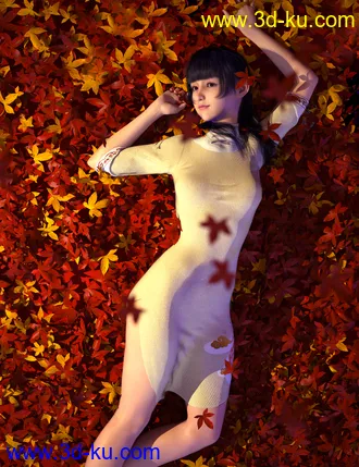 3D打印模型dForce Floral Dress for Genesis 8 Female(s)的图片