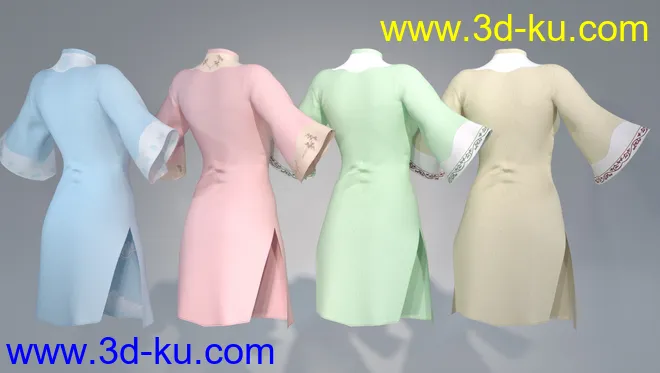dForce Floral Dress for Genesis 8 Female(s)模型的图片7