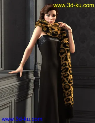 3D打印模型dForce Fur and Feather Boas for Genesis 8 Female(s)的图片