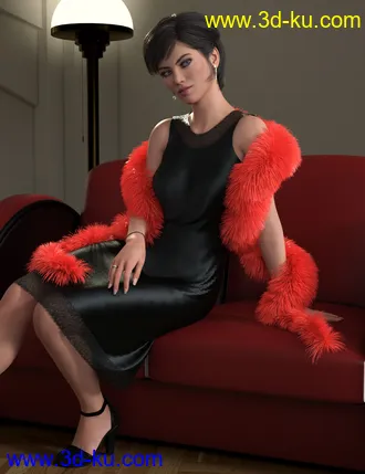 3D打印模型dForce Fur and Feather Boas for Genesis 8 Female(s)的图片