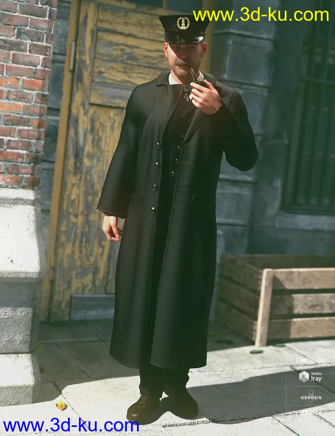 dForce Lighthouse Keeper for Genesis 8 Male(s)模型的图片2