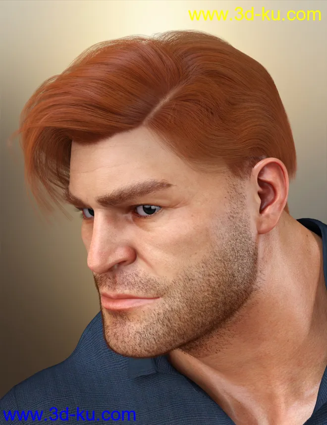 dForce Low Bang Hair for Genesis 8模型的图片2