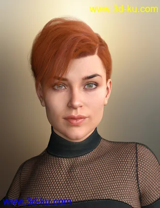 3D打印模型dForce Low Bang Hair for Genesis 8的图片
