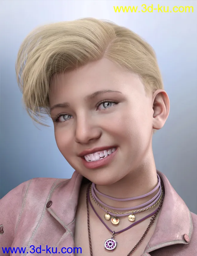 dForce Low Bang Hair for Genesis 8模型的图片6