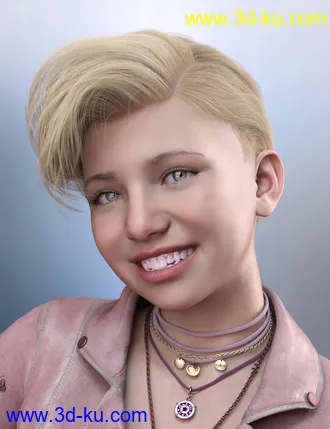 3D打印模型dForce Low Bang Hair for Genesis 8的图片