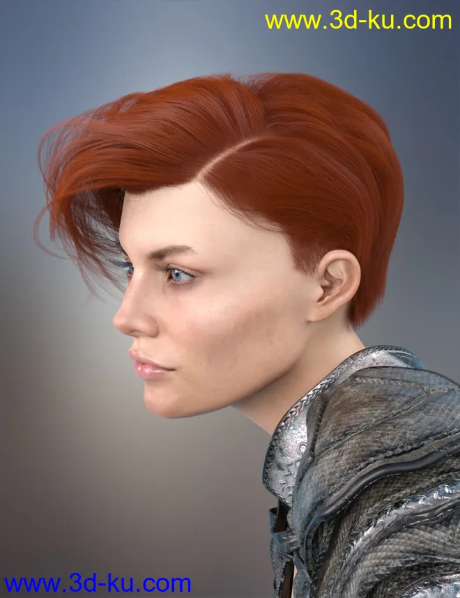 dForce Low Bang Hair for Genesis 8模型的图片7