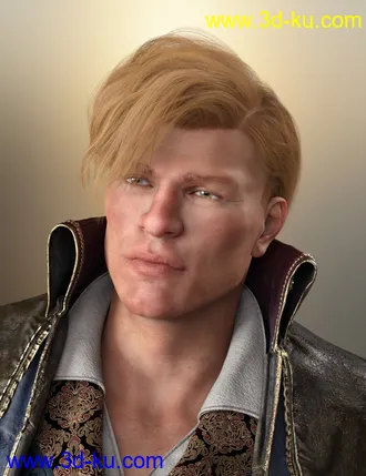 3D打印模型dForce Low Bang Hair for Genesis 8的图片