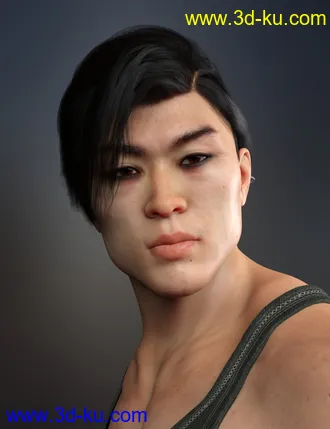 3D打印模型dForce Low Bang Hair for Genesis 8的图片